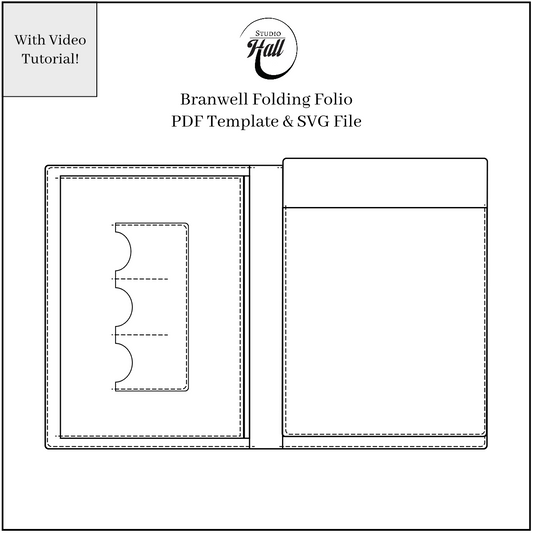 Branwell Folding Folio Template (PDF & SVG)